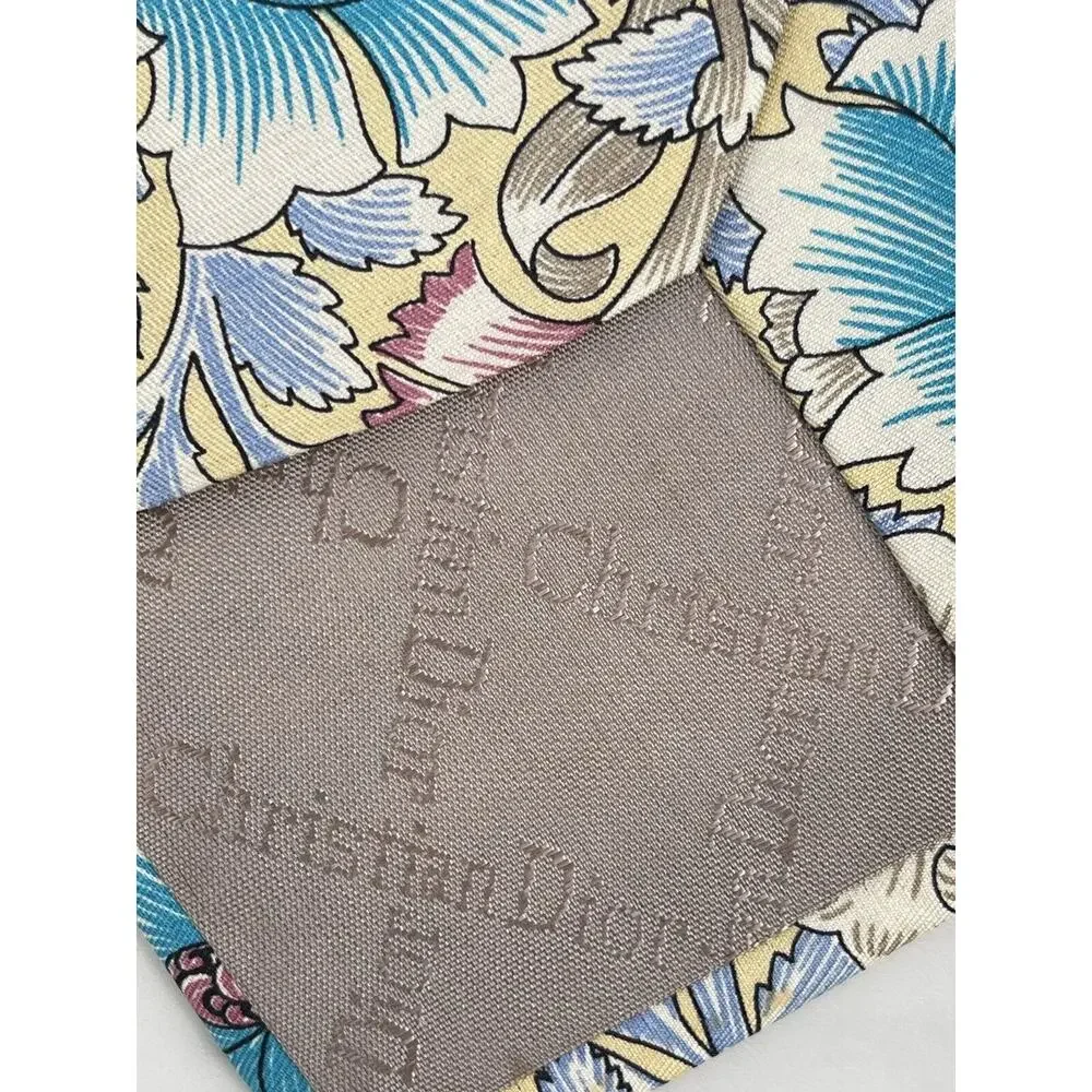 Vintage Christian Dior Necktie Silk Neck Tie Floral